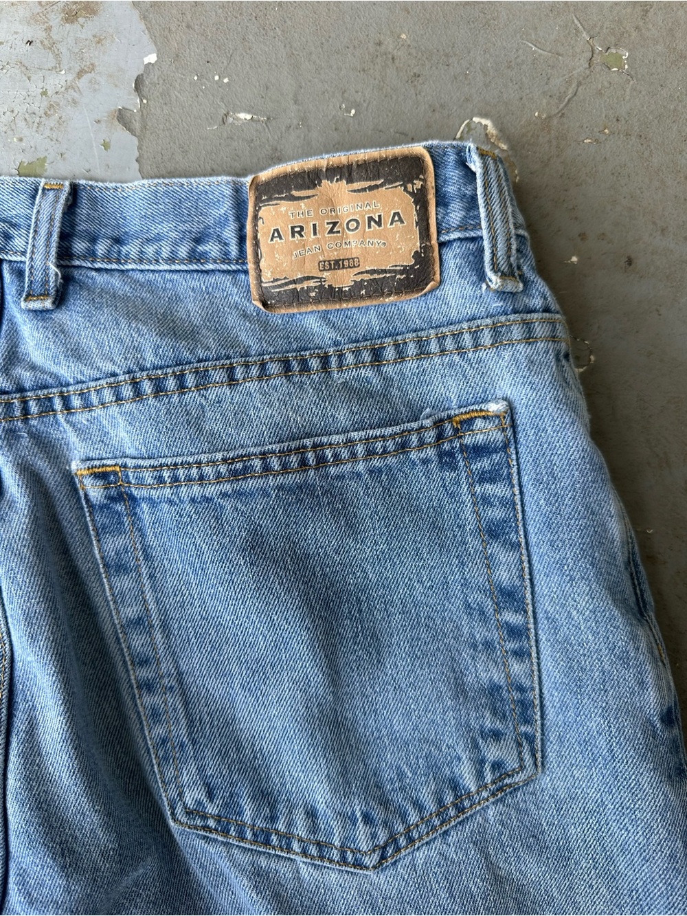 Arizona Men's Straight-Leg Jeans in Light Blue Denim